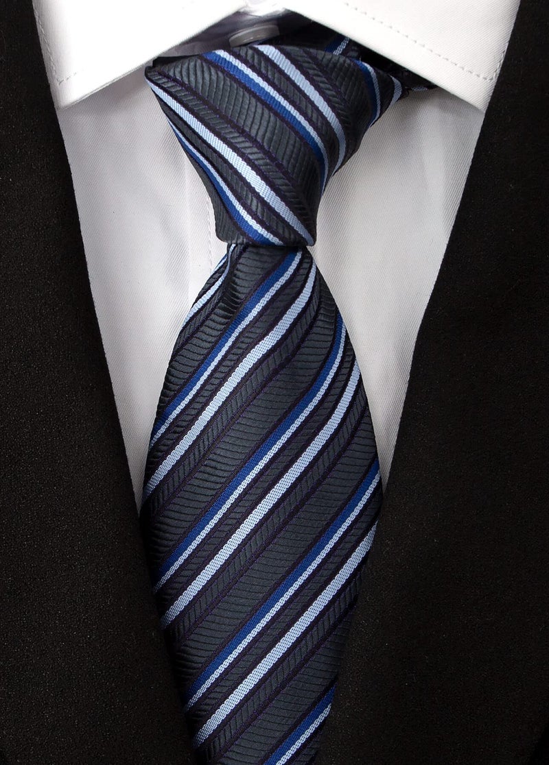 Adulove Men's Necktie Classic Silk Tie Woven Jacquard Neck Ties 6 PCS - Image 4